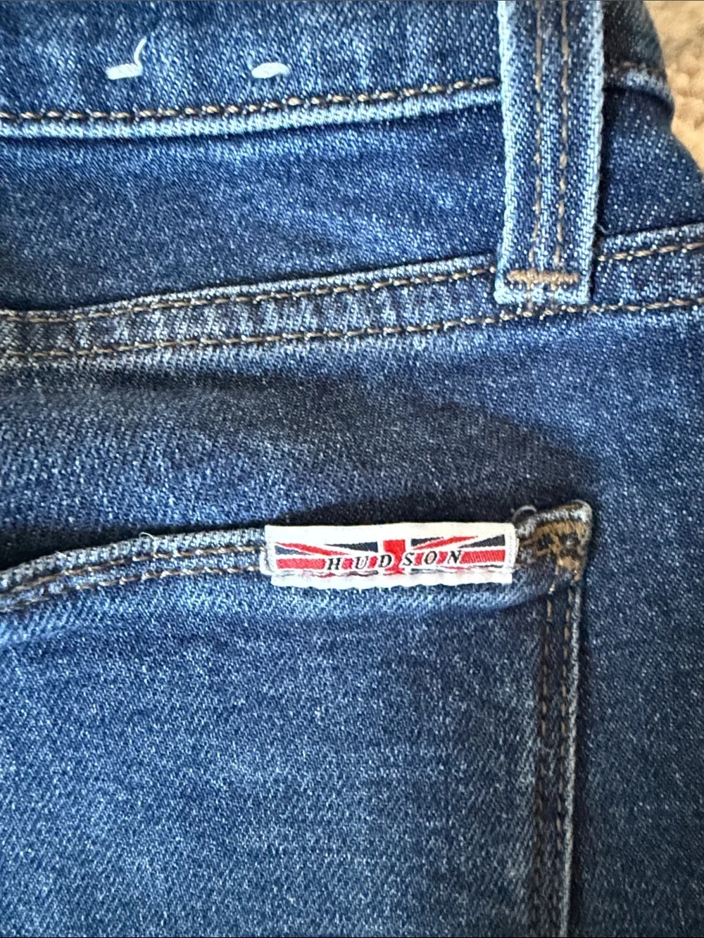 Hudson Jeans Skinny Jeans in Dark Blue Wash